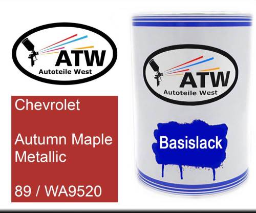 Chevrolet, Autumn Maple Metallic, 89 / WA9520: 500ml Lackdose, von ATW Autoteile West.